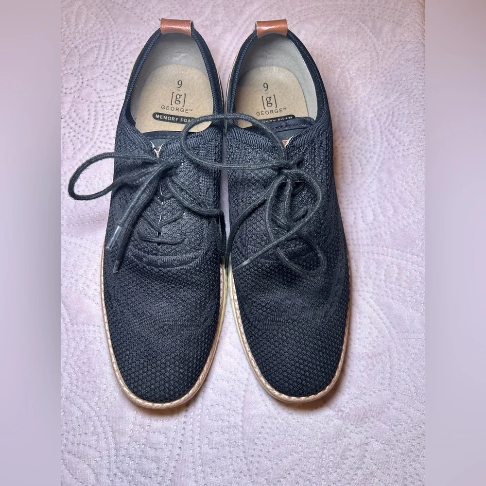 George Black Knit Oxfords